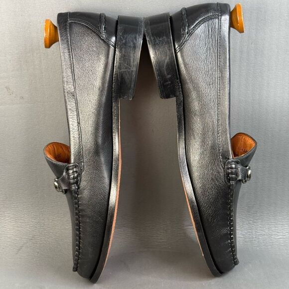 Johnston & Murphy Black Sheepskin Slip On Loafer shoes men’s size 13 New - Picture 7 of 10